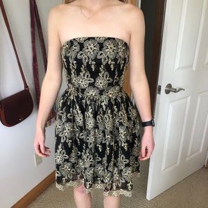 A.Drea Black and Gold Dress